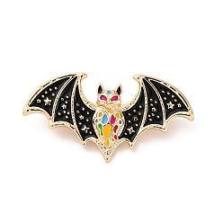 Разноцветный Эмалированные булавки летучая мышь, броши из сплава для одежды, красочный, 21.5x41.5 мм