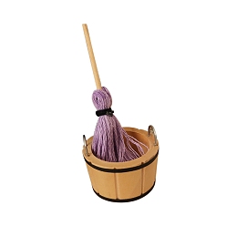 (52) Непрозрачная лаванда Мини-модель из дерева, ткани и сплава, аксессуары для кукольного домика с микро-ландшафтом, притворяясь опорными украшениями, чистящие средства, разноцветные, 74x15 мм