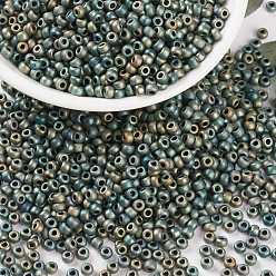 (RR2008) Matte Metallic Patina Iris MIYUKI Round Rocailles Beads, Japanese Seed Beads, 8/0, (RR2008) Matte Metallic Patina Iris, 3mm, Hole: 1mm, about 2111~2277pcs/50g