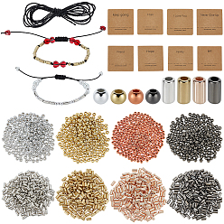 (52) Непрозрачная лаванда 1600шт 8 стили бусины из АБС-пластика, экологичные гальванические бусины, круглые, с 2 пучками хлопковых шнуров и 8 шт. демонстрационных карточек, разноцветные, 3 мм, отверстие : 1.4 мм