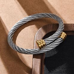 Золотой & Цвет Нержавеющей Стали 304 браслеты из нержавеющей стали для женщин, ионное покрытие (ip), золотые и нержавеющая сталь цвет, 3/4 дюйм (1.95 см), внутренний диаметр: 2-1/4 дюйм (5.65 см)