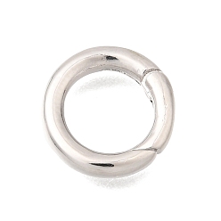 Платина Латунные пружинные кольца, без кадмия и без свинца, стойки покрытие, долговечный, Кольцевая форма, платина, 12x2.5 мм