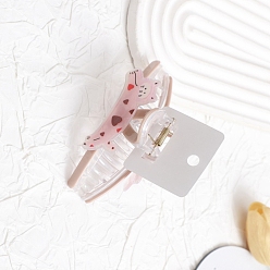 Pink Заколки для волос из акрила для домашних животных, кошка, розовые, 110x52 мм