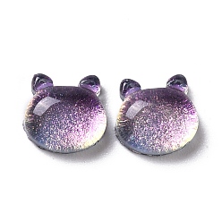 Индиго Кабошоны из стекла, аксессуары для украшения ногтей для женщин, медведь, индиговые, 7.5x8x3 мм