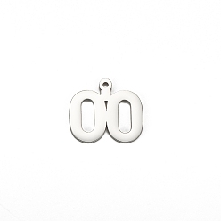 Нержавеющая Сталь Цвет Подвески из нержавеющей стали, не тускнеющие, число 00, цвет нержавеющей стали, 16x10 мм