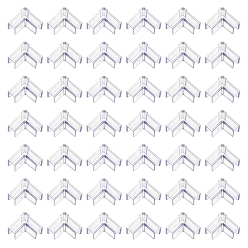 Clear Plastic Anti-Collision Protective Corner, Triangle, Clear, 26x26x15mm, Groove: 6mm