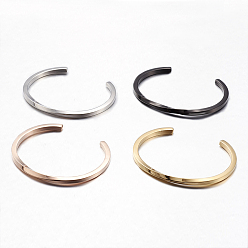 (52) Непрозрачная лаванда 304 из нержавеющей стали манжеты браслеты, разноцветные, 1-7/8 дюйм ~ 2-1/2 дюйм (46~62 мм)