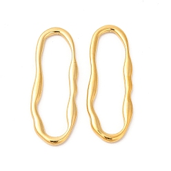 Настоящее золото 18K Ионное покрытие (ip) 304 соединительные кольца из нержавеющей стали, неправильный овал, реальный 18 k позолоченный, 35x13x2 мм, внутренний диаметр: 30.5x7.5 мм