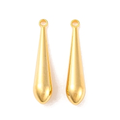 Настоящее золото 24K Латунные подвески, без свинца и без кадмия, слеза, реальный 24 k позолоченный, 23x5x5 мм, отверстие : 1.4 мм