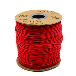 Red Eco-Friendly Dyed Nylon Thread, Red, 3mm, about 70yards/roll