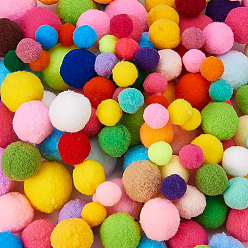 Colorful 1 Box(400pcs) Pom Poms Craft Making Assorted Sizes & Colors High-elastic Good Quality Pom Poms Creative Craft DIY Material, Mixed Color, 15~30mm, about 400pcs/box