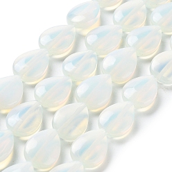 Opalite Perles opalite brins, larme plat, 17.5~18x13x6mm, Trou: 1.2mm, Environ 22 pcs/chapelet, 15.24 pouce (38.7 cm)