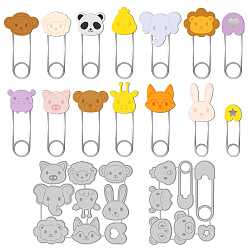 Other Animal Английская булавка тема трафареты для резки углеродистой стали, для diy scrapbooking, Фотоальбом, декоративная бумага для тиснения, цвет нержавеющей стали, животное рисунок, 85~110x111~128x0.8 мм, 2 шт / комплект