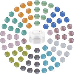 Couleur Mélangete 100pcs 10 couleurs perles œil de chat, ronde, couleur mixte, 10mm, Trou: 1.5mm, 10 pcs / couleur
