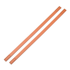 Chocolate Cowhide Leather Sew On Bag Handles, Bag Strap Replacement Accessories, Chocolate, 39x1x0.3cm, Hole: 1.5mm