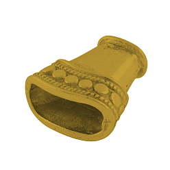 Antique Golden Tibetan Style Alloy Bead Cones, For Tassels Pendant, For Tassels Pendant,  Trapezoid, Apetalous, Lead Free & Cadmium Free, Antique Golden, 16x16x8mm, Hole: 3x6mm, Hole: 5.5x13mm, about 350pcs/1000g