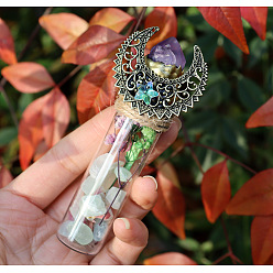 Флюорит Натуральные лабрадоритовые дисплеи, для украшения дома, бутылка желаний, 120x25 мм