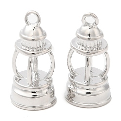 Платинированный Латунные подвески, без кадмия, без никеля и без свинца, лампа очарование, Реальная платина, 15.5x7 мм, отверстие : 1.4 мм