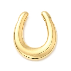 Настоящее золото 18K 304 подвески из нержавеющей стали, подковы прелести, золотые, 16x14x3.5 мм, отверстие : 2x1.5 мм