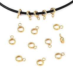 Золотой 201 дуги из нержавеющей стали, петля под залог, кольцо, золотые, 8.5x6x2 мм, отверстие : 2 мм, 4 мм внутренним диаметром