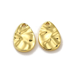 Настоящее золото 18K 304 подвески из нержавеющей стали, очарование слезы, реальный 18 k позолоченный, 10.5x7x1.5 мм, отверстие : 1.2 мм