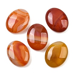 Red Agate Натуральные красные агатовые камни для ладони, Овальный полированный лечебный карманный камень рейки для снятия тревожности и стресса, 45~45.5x35~35.5x15~15.5 мм