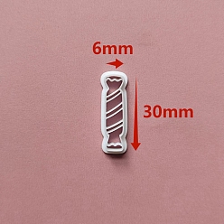Candy Christmas Plastic Molds, Clay Cutters, Clay Modeling Tools, for Earring Making, Candy, 3x0.6cm