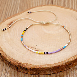 (52) Непрозрачная лаванда Богемный стиль стеклянные бусины плетеные браслеты для женщин, разноцветные