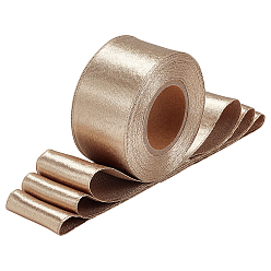 Champagne Gold Polyester Satin Ribbon, for Gift Accessories, Flat, Champagne Gold, 1-5/8 inch(40mm), about 10.94 Yards(10m)/Roll