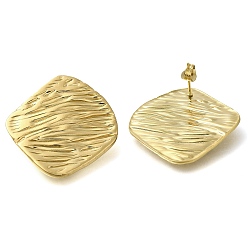 Настоящее золото 18K Ионное покрытие (ip) 304 серьги-гвоздики из нержавеющей стали, реальный 18 k позолоченный, 34x32 мм