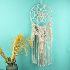 Бежевый Богемные макраме тканые хлопковые настенные украшения с кисточками, для украшения домашней спальни, бежевые, 900 мм