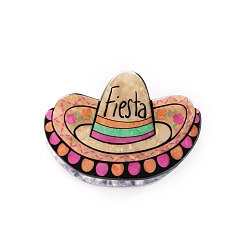 Hat Красочные креативные заколки-коготки из ПВХ, шляпа, 66x39x45 мм