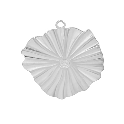 Нержавеющая Сталь Цвет 304 подвески из нержавеющей стали, неправильная плоская круглая подвеска, цвет нержавеющей стали, 33x29 мм