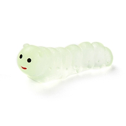 Бледно-Зеленый Светящийся орнамент в виде червяка из смолы, светится в темноте, микроландшафтное украшение сада, бледно-зеленый, 8x23x7 мм