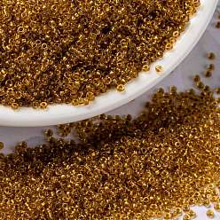 (RR377) Сверкающий Топазовый AB с Топазовой Подкладкой Миюки круглые бусины рокайль, японский бисер, (rr 377) сверкающий топаз на светлом топазе, 15/0, 1.5 мм, Отверстие : 0.7 мм , около 27777 шт / 50 г