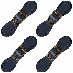 Negro Hebilla de cuero, para bolso suéter chaqueta abrigo, diy accesorios de costura manualidades, negro, 11.5~14.5 cm