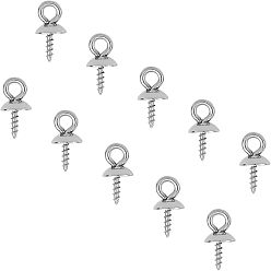 Нержавеющая Сталь Цвет 304 подвески из нержавеющей стали, для полузасушливых бусин, цвет нержавеющей стали, 10x5 мм, отверстие : 2 мм, штифты : 1 мм, 100 шт / коробка