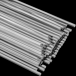 Прозрачный Акриловые стержни твердые, стержень для самодельных поделок, колонка, прозрачные, 265x3 мм, 100 шт