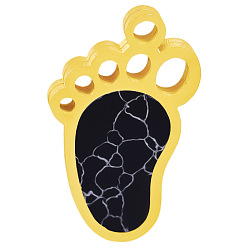 Золотой 304 подвески из нержавеющей стали, очарование следа, золотые, 16x9x1.8 мм, отверстие : 1.5 мм