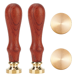 Золотой DIY альбом, латунь сургучная печать штамп, с ручкой из натурального дерева, для сургучной печати, золотые, 20x14 мм, отверстие : 6.5 мм, 4 шт / комплект