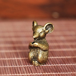 Mouse Держатель для благовоний из сплава с китайским зодиаком, печь для ароматерапии, домашний декор, мышь, 15x15x30 мм