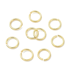 Real 18K Gold Plated SHEGRACE 30G Brass Open Jump Rings, Saw Cut Round, Cadmium Free & Nickel Free & Lead Free, Real 18K Gold Plated, 20 Gauge, 5x0.8mm, Inner Diameter: 4mm, about 789pcs/bag