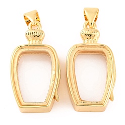 Другие Стойки обшивки латунь медальона подвески, с пластиковым, без кадмия и без свинца, долговечный, реальный 18 k позолоченный, 25x13x7 мм, отверстие : 4x3 мм