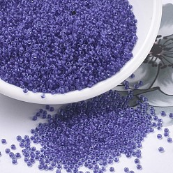 (RR1930) Semi-Frosted Violet Lined Light Sapphire MIYUKI Round Rocailles Beads, Japanese Seed Beads, 11/0, (RR1930) Semi-Frosted Violet Lined Light Sapphire, 2x1.3mm, Hole: 0.8mm, about 5500pcs/50g