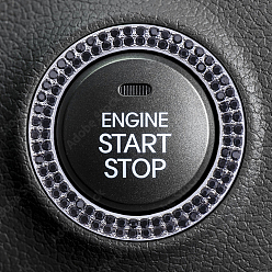 Реактивный Самолет 2шт. самоклеящиеся автомобильные наклейки из цинкового сплава со стразами, блестящие наклейки на ручку кнопки зажигания с кнопкой запуска двигателя, украшения для авто своими руками, струя, 39x2 мм