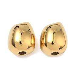 Настоящее золото 14K 304 из нержавеющей стали европейские шарики, бусины с большим отверстием, самородки, реальный 14 k позолоченный, 20.5x16.5x14 мм, отверстие : 4.5 мм