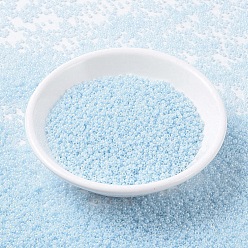 (RR533) Opaque Light Sky Blue Ceylon MIYUKI Round Rocailles Beads, Japanese Seed Beads, (RR533) Opaque Light Sky Blue Ceylon, 11/0, 2x1.3mm, Hole: 0.8mm, about 1100pcs/bottle, 10g/bottle