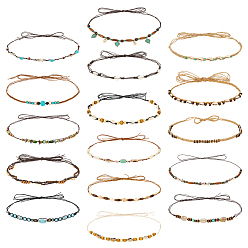 (52) Непрозрачная лаванда 16шт. 16 варианты: вощеная веревка, пластик и синтетическая бирюзовая регулируемая лента для шляпы, для ковбойской шляпы, шляпа-федора с загнутыми полями, украшение соломенной шляпы, разноцветные, 990~1405 мм, 1 шт / стиль