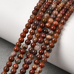 Натуральный Агат Природные Агат бисера нити, круглые, 3~3.5 мм, отверстие : 0.7 мм, около 115~125 шт / нитка, 16 дюйм