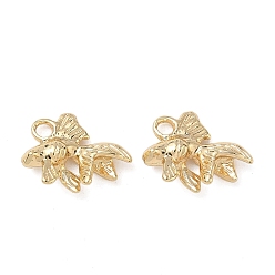 Золотой Подвески из сплава , рыба, долговечный, без свинца и без кадмия, золотые, 13x16.5x4.5 мм, отверстие : 2 мм